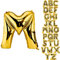 DekoRex Folienballon Gold 100cm Luftballon Geburtstag Hochzeit Deko (Buchstabe M)