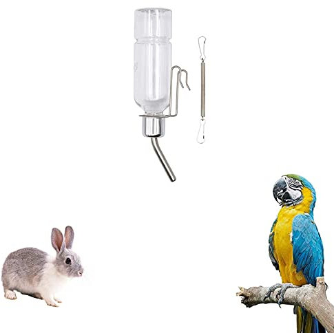 1 Pièces Pet Hanging Bouteilles, Lapin Suspendu d'eau Bouteille, Suspendus Chargeur Automatique de Eau, Pet Lapin Accrochez Bouteille d'eau, Lapin Eau Feeder pour Lapins Chinchillas Cobayes 180ML