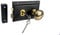 Rim Lock Set 6x 4 Deadbolt Black, Brass, Chrome, Cast Iron Knobs/Handle - Haven Heritage (Lock + Brass Handle)