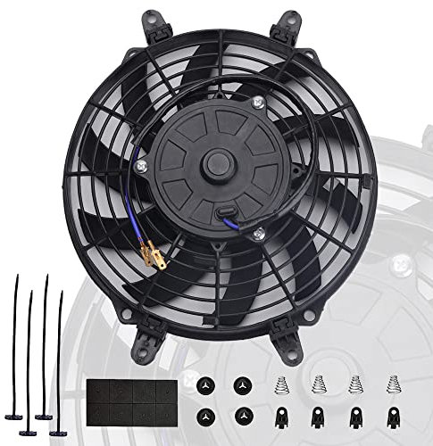 CTOCH 9 Inch Universal High Performance Electric Radiator Cooling Fan 12V 80W with Fan Mounting Kit