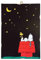 KUSTOM ART CUCUBA Bild im Vintage-Stil, Comic-Serie, Cartoon, Snoopy, Druck auf Holz, 18 x 25 cm.