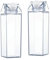 Bouteille D'eau De Cartons De Lait Transparent 500 Ml Bouteilles De Jus Transparents Réutilisables Pour Le Sport Extérieur 2pcs