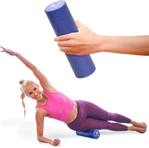 FitOn Recovery Roller – 30,5 x 10,2 cm Schaumstoffrollen in Reisegröße für Muskelmassage – Schaumstoffrolle mit hoher Dichte – Übungsrolle aus Schaumstoff für Damen und Herren