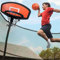 UVCMDUI Universal Trampolin Basketballkorb,Leicht Zusammenzubauen Winkel Einstellbar Stabil Basketball Korb Für Trampolin Passend Für Gebogene Pole Oder Gerade Pole