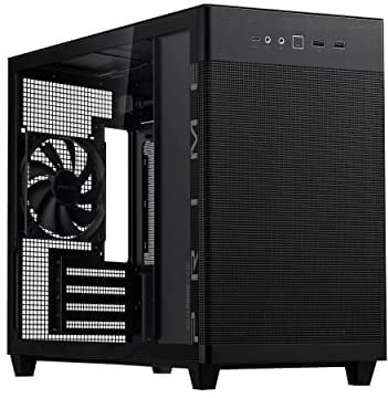 ASUS Prime AP201 TG is a stylish 33-liter MicroATX case with tool-free side panels and a quasi-filter mesh, with support for 360 mm coolers, graphics cards up to 338 mm long, Tempered Glass Panel