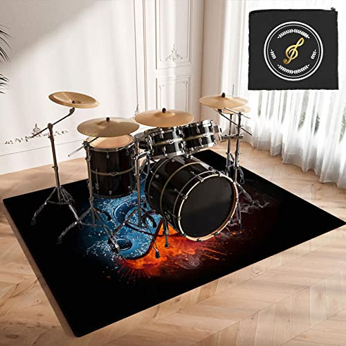 Alfombra Acústica para Batería - Alfombrilla Insonorizada Antideslizante para Baterías Electrónicas y Acústicas - Con Bolsa Especial - 120 x 80 cm