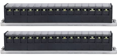 Klemmleiste, 30A 660V zweireihige Schraubklemmleiste, 2 Stück Klemmleiste für Brückenbeleuchtung und Tunnelstromverteilung(T3015)