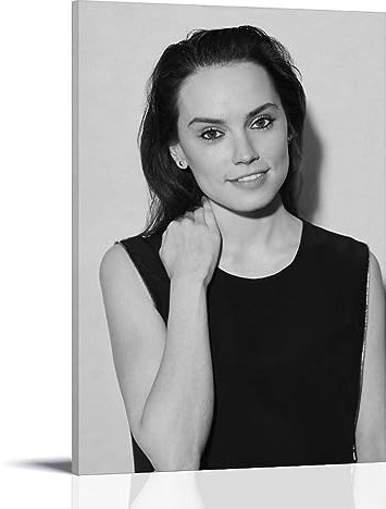 OqcEha Daisy Ridley Vintage-Poster, Kunst, Stern, Leinwandkunst und Wandkunst, Bild, Druck, modernes Familienschlafzimmer, 40 x 60 cm