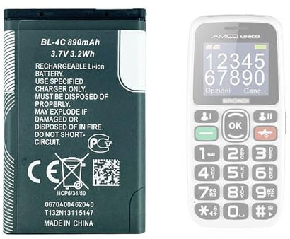 Aousavo Amico Unico batteria di ricambio compatibile con Brondi Amico Unico