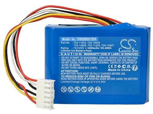 vhbw batteria sostituisce MTD 753-11203, 753-11204, 725-14826, 725-14827, 725-18426 per robot tagliaerba 3200mAh, 18,5V, Li-Ion