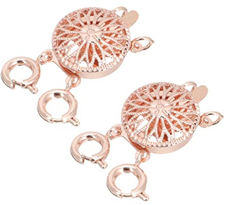 STOBOK 2Stücke Trennverschluss Layering Kettenverschluss für DIY Schmuck Verbindung für Mehrere Armbänder und Schmuckdesigns