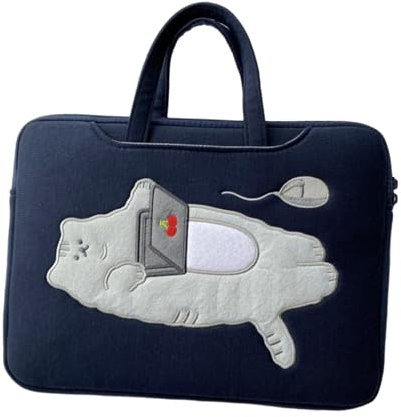 Ronyme Laptoptasche, Computer-Handtasche, schützende Staubhülle mit Griff, Katze, Outdoor-Reisen, leichte Laptop-Hülle für Männer und Frauen, 15.6 Zoll