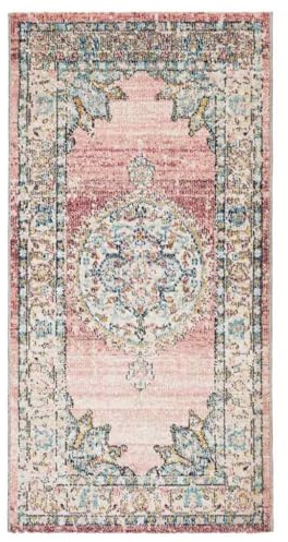 vidaXL Teppich, Läufer Kurzflor Wasserdicht Indoor Outdoor, Teppich für Balkon Terrasse Wohnzimmer Schlafzimmer, Vintage-Design 80x150cm