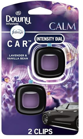 Febreze Car Vent Clip, Downy Calm Scent, 2 Count, 0.13 oz Total