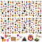 UPINS Halloween Aufkleber für Kinder, 12 Blatt 3D Puffy Sticker Geist Kürbis Totenkopf Fledermaus Spinne Schaumstoff Sticker für Halloween Partys, Geschenke, Scrapbooking, DIY-Basteln