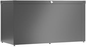ILESTO Allroundbox aus Stahl | Gartenbox S in Anthrazit | Stauraumlösung | 129x76,5x68,2cm | Regenwasserdicht | Abschließbar