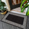 Fit Even Greeky Door Mat – Non-Slip Washable Doormat, Heavy Duty Welcome Dirt Trapper, Water Absorbent Floor Mat for Indoor/Outdoor Use, Front Entrance, and Kitchen (Black & White, 40x60 cm)