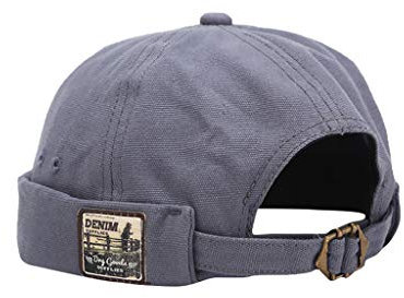 Generisch Cap Herren Docker Mütze Hochwertige Sanfte Baumwolle Seemannsmütze Hafenmütze Herrenmütze Bikercap Hat Ohne Schirm Rollmütze Seemannskappe Wandermütze Kopfumfang für Herren Damen