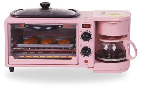 3 in 1 Breakfast Maker Station with Mini Toaster and Oven, Multifunction Breakfast Machine, Frying Pan, Breakfast Egg Sandwich Maker - Blue