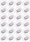 24 x PRECUT Edible Rugby Ball Cupcake Fairy Cake Wafer Decoration Toppers