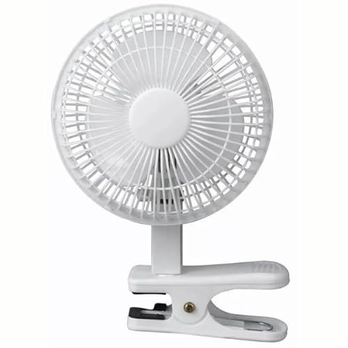 Sales Today Interiror 6 Inches White Mini Portable Desktop Clip On Oscillating Air Cooling 2 Speed fan
