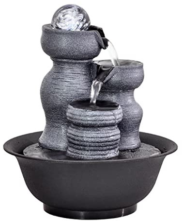 FEELIN Fontana a Cascata da Tavolo Funzione da Tavolo Funzione d'Acqua a Strati Interni for Camera da Letto Sala da Pranzo e Bagno Sala da Pranzo e Bagno Fontane d'Acqua al Coperto(A)