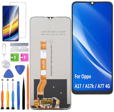 HLYGZX Ersatz Display für Oppo A17 / A17k / A77 4G LCD Bildschirm, CPH2477 CPH2471 CPH2385 Display Bildschirm Touch Digitizer Assembly Reparaturteile Kit