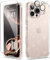GVIEWIN Compatible with iPhone 16 Pro Max Case 2024,[Camera Control Button] with Screen &Camera Lens Protectors,Non-yellow Glitter Bling Sparkle Clear Shockproof Anti-Scratch Protective Cover,Glitter