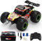 Comius Sharp Coche Teledirigido para Niños, Monster Truck Teledirigido a 20 km/h con 2 Faros y 2 Baterías, Coche RC Todoterreno 2,4 GHz para Niños de 6 a 12 Años