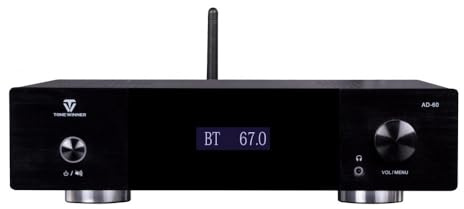 Tonewinner AD-60 - Amplificatore integrato 2 x 80 W in classe AB con Bluetooth 5.0 (Nero)