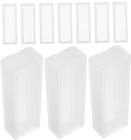 iplusmile 10pcs Microscope Slide Specimens for Boys and Girls Slide Storage Box for Laboratory