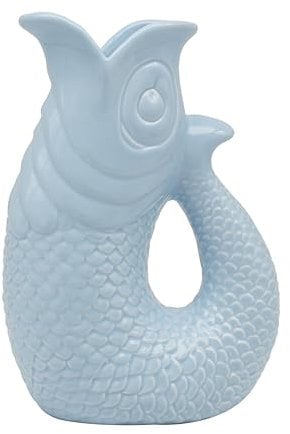 The Leonardo Collection Fish Jug/Vase Blue 26cm for Kitchen & Home | Ceramic Or Glass Jug for Multiple Use | Beautiful Cream Or Milk Jug Vase for Daily Use | Can Be Used As Water Jug Too
