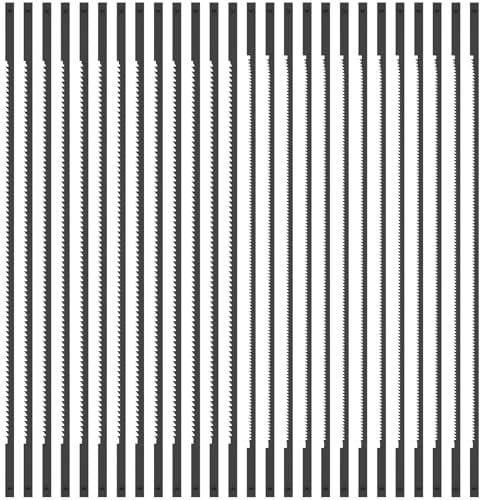 LuLobtg 26Pcs Coping Saw Blades Set 6-1/2inch High Carbon Steel Wood Cutting Saw Blades Kit 15TPI/24TPI Sturdy Wood Cutting Saw Blade Replacement Clean Cut Coping Saw Blade for Wood Plastic Leather