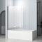 Duschwand für Badewanne 140x140cm 3-teilig faltbar Duschtrennwand Glas Duschabtrennung, badewannenaufsatz 6mm ESG Sicherheitsglas NANO einfach-Reinigung Beschichtung