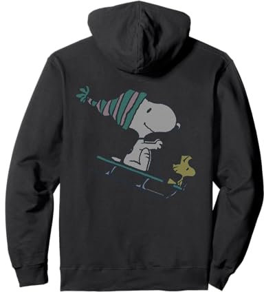 Peanuts Snoopy Woodstock Schlitten im Retro-Stil Pullover Hoodie