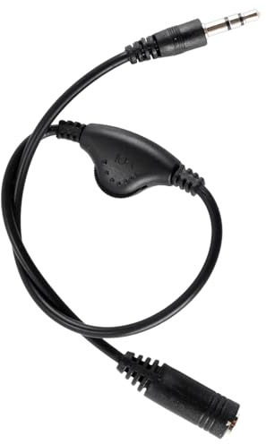 Enwye 1Pcs 3.5mm Stereo Audio Extension Cable Tuning Adapter, and Extended Audio Cable with Volume Control for Phone Laptop Computer, Speaker - 30cm