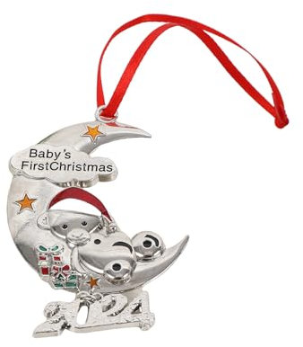 Ciondolo commemorativo a forma di albero di Natale, per festa di Natale, fatto a mano, per figlia, neonati, neonati
