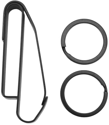 Belt Key Clip, Belt Key Holder Stainless Steel Belt Loop Keychain Hook Clip with 2 Key Rings for Correctional Officers Law Enforcement - Belt Loop Clip Keychain Belt Clip Key Clip