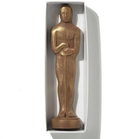 CHOCONCHOC Chocolate Statue Gift - Solid Belgian Milk Chocolate Award with Edible Gold Dust - Unique Novelty Present - Perfect Christmas Stocking Filler or Celebration Gift - 150g