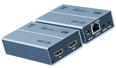 HDTV Extender Over Ethernet With IR Controls Supports 1080P 60Hz Resolution And 150m Transmission For AV Syncs Metal Hdtv Networking Extender