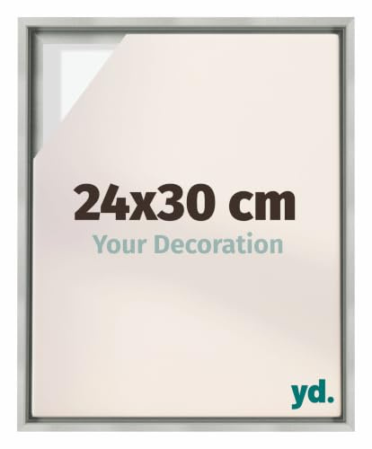 yd. Schattenfugenrahmen 24x30 Silber Matt - Rahmen für Leinwand - MDF Lyon | Schattenfugenrahmen für Leinwände, Geeignet für Leinwände bis 2 cm Dicke, Ohne Rückwand und Glas, Made in Holland