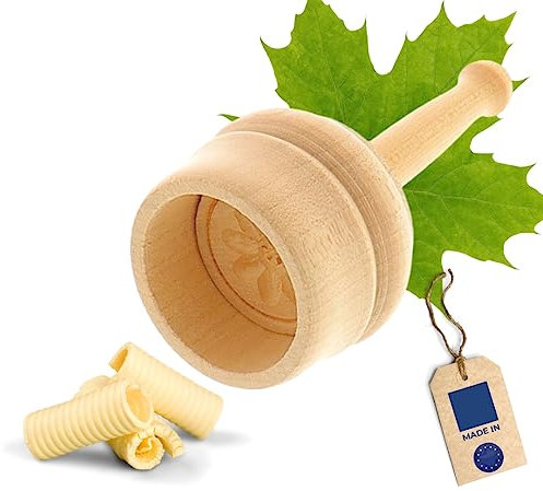 HOFMEISTER® Butter-Stempel, für 30 g Butter, 5 cm, Rosette, handgefertigt in Deutschland, Butter-Form zum Dekorieren, runde Durchstoß-Form, Butter-Model aus heimischem Ahorn-Holz