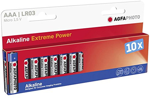 AgfaPhoto 110803968 AgfaPhoto 110-803968 Micro Batterien L03 10 Stück Alkaline AAA blau-Silber