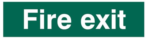 Fire Exit Sign - Health & Safety - Self-Adhesive PVC - 200mm x 50mm