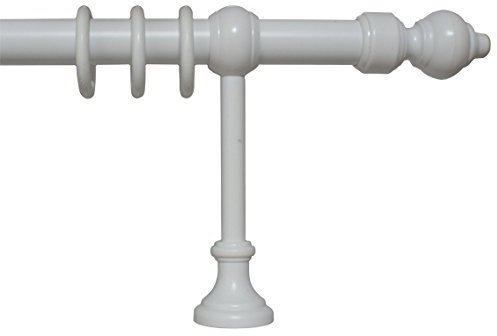 iso-design Gardinenstange weiß aus Metall und Kunststoff mit 28 mm Durchmesser, viele Größen, 160 cm