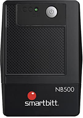 Smartbitt Interactive No-Break Regulator and Peak Suppressor UPS Ideal for Power Outages and Outages Backup Battery Black (500VA Home and Office)