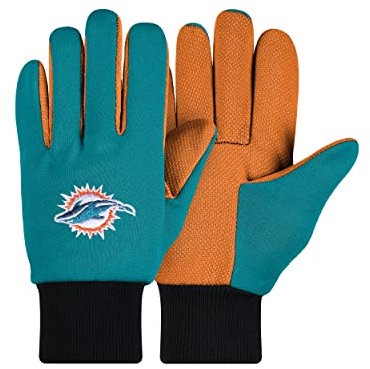 FOCO Forever Collectibles 74237 NFL Miami Dolphins Colored Palm Glove