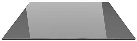 Rechteck 100x120cm Glas schwarz - Funkenschutzplatte Kaminbodenplatte Glasplatte f. Kaminofen (Schwarz RE100x120cm - mit Silikon-Dichtung)