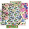 Pigna, A5 Natur Blumen Notizbuch, geheftetes Notizbuch, innen 0C, liniert mit Rand, 80 g, Recyclingpapier, sortierte Einbände, 10