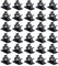 Viaky 30 Pcs Black Clips Self Adhesive Backed Nylon Wire Adjustable Cable Clips Adhesive Cable Management Drop Wire Holder